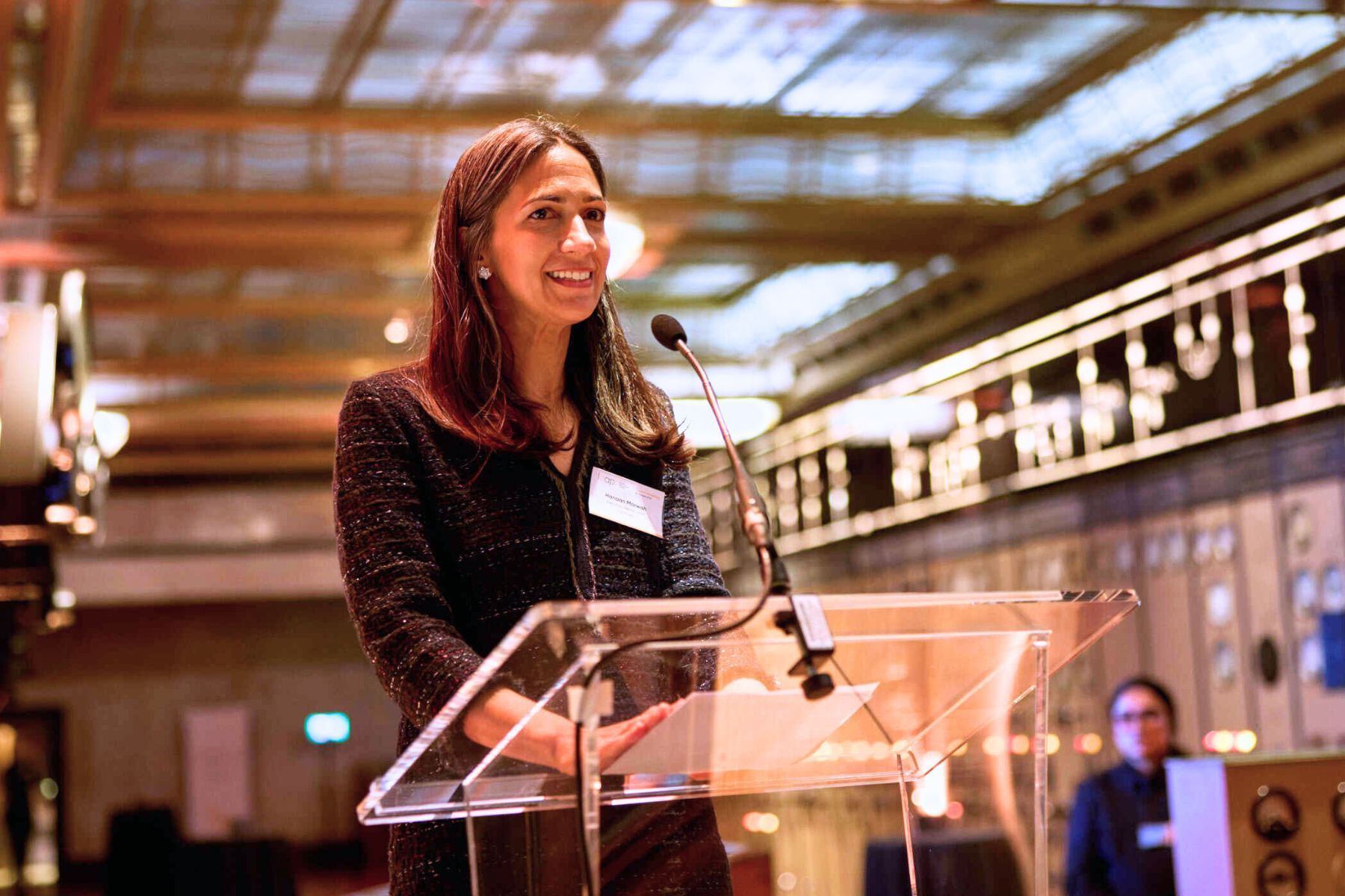Hanaan Marwah, executive director of LEAP at Lightrock, speaks on stage at an event in London Tuesday, 20 October, 2026. Image supplied