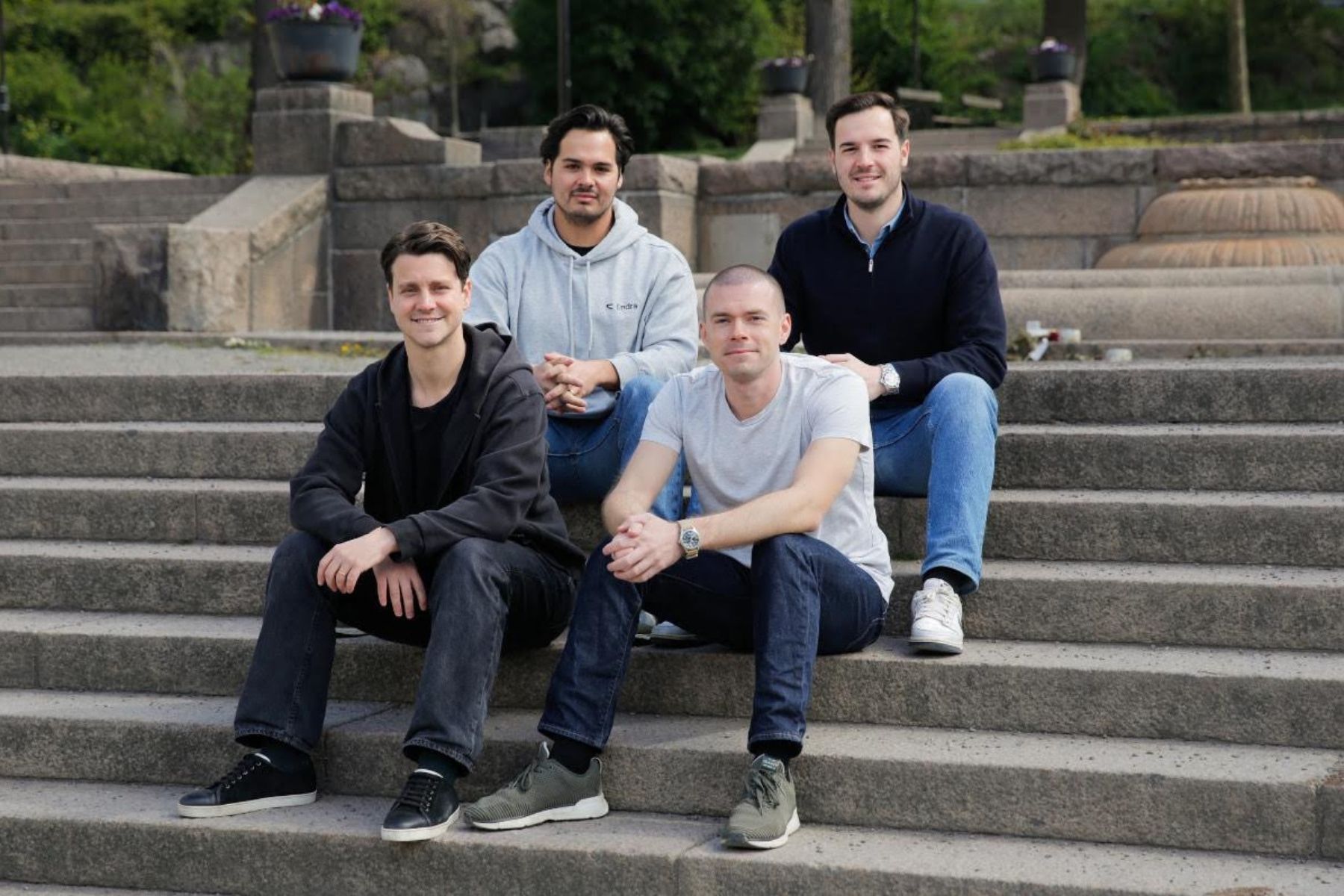 Niklas Lindgren, medgrundare och vd, Anton Juric, medgrundare och COO, Gustav Hammarlund, teknisk medgrundare och David Rydberg, teknisk medgrundare. Foto: Pressbild.