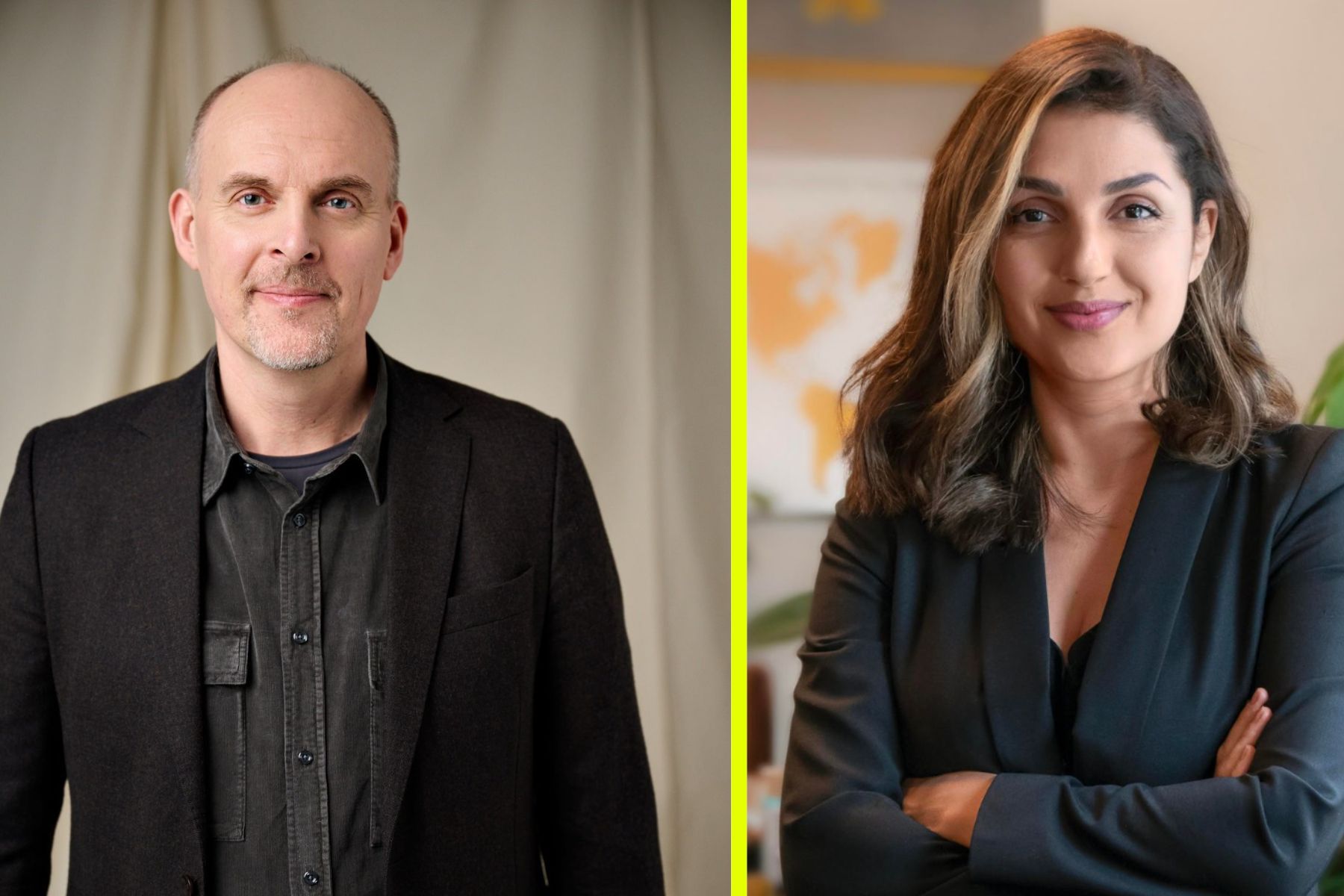 Staffan Stymne, vd på Therma Loop och Yalda Mirbaz, medgrundare och CFO på Vidde Mobility. Foto: Therma Loop.