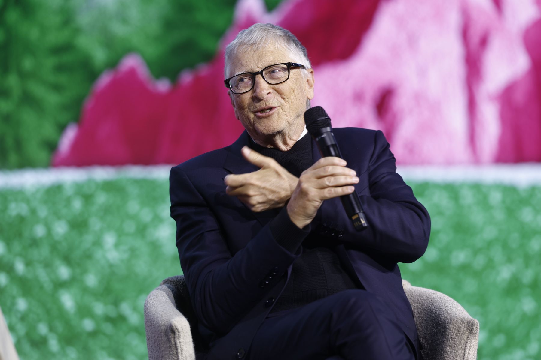 Microsoft founder Bill Gates at his Goalkeeper event at Space in Stockholm. Photo: TT.