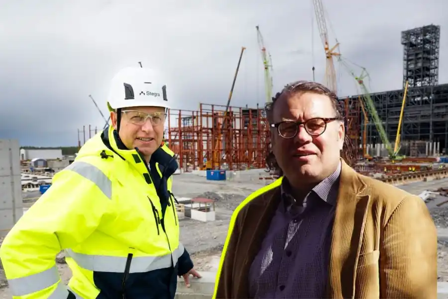 Henrik Henriksson, vd på Stegra och Ossi Pesämaa, biträdande professor i Luleå. Foto: TT/Pressbild (montage).