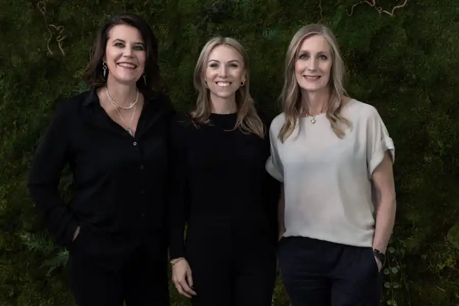 Course Corrected founders Christine Ahlstrand, Katja Bergman and Kerstin Cooley. Photo: Course Corrected