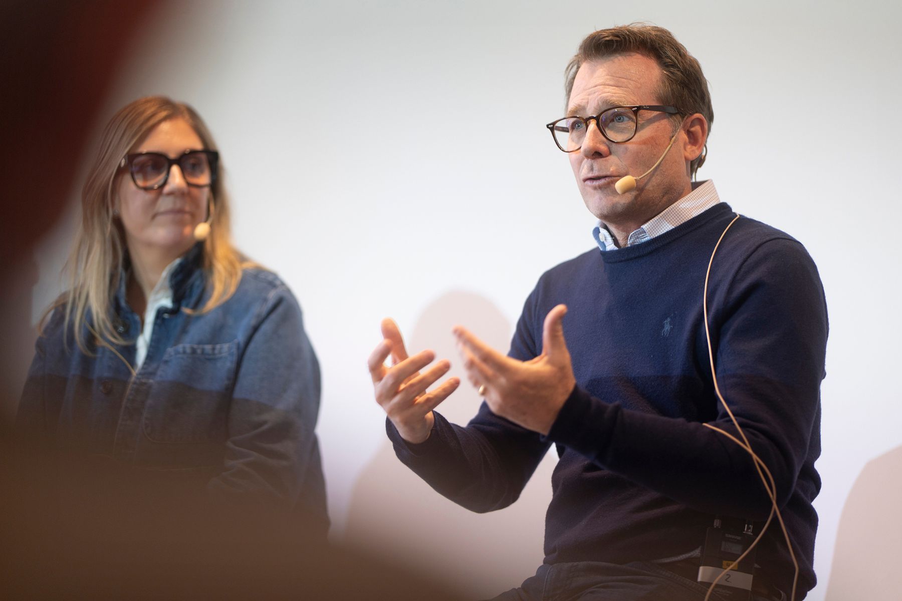 Jenny Engerfelt, partner at Voima Ventures (left) and Johannes von Borries, managing partner at UVC Partners. Credit: Jonas Borg