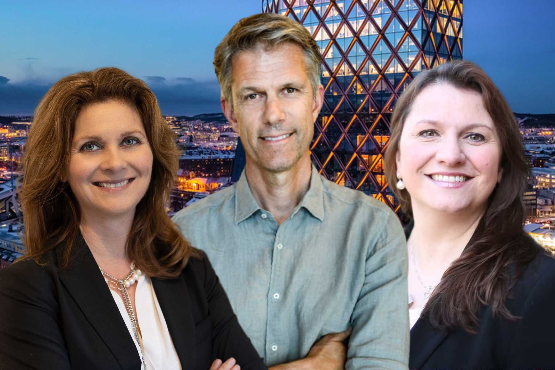 Sofia Hjelmberg, GoWest/GU Ventures, Staffan Helgesson, Creandum och Klementina Österberg, vd för GU Ventures. Foto: pressbilder.