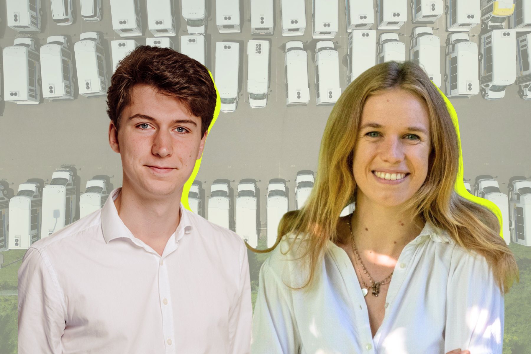 Étienne Duriez, principal at Asterion Ventures (left) and Inès Multrier, co-founder and CTO at Nelson Mobility. Press photos
