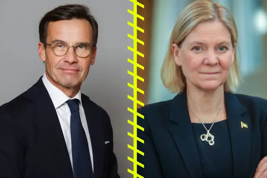 Statsminister Ult Kristersson (M) och Magdalena Andersson (S). Foto: Pressbilder.