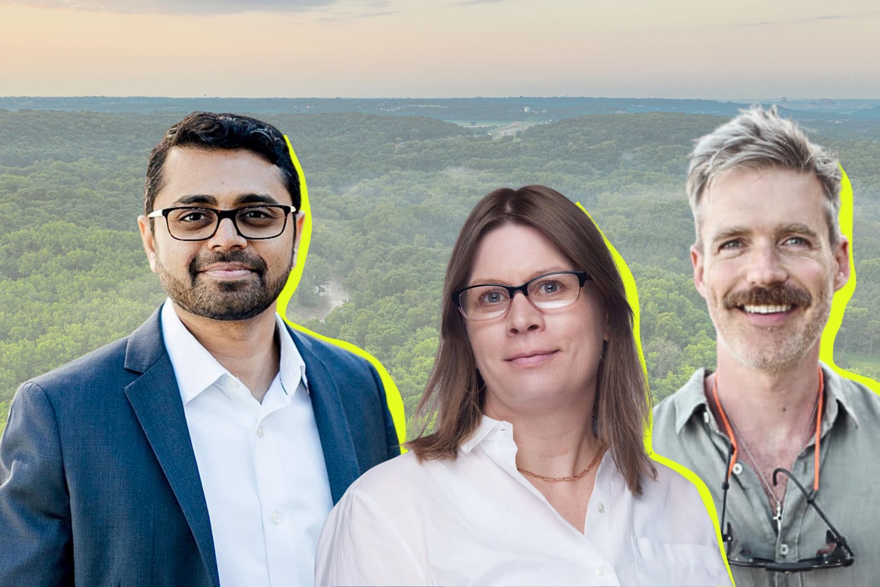 From left: Epoch co-founder and CEO Jinal Surti; Christine Boyle, partner, Burnt Island Ventures; and Greg Robson, partner, Sand River VC. Press photos