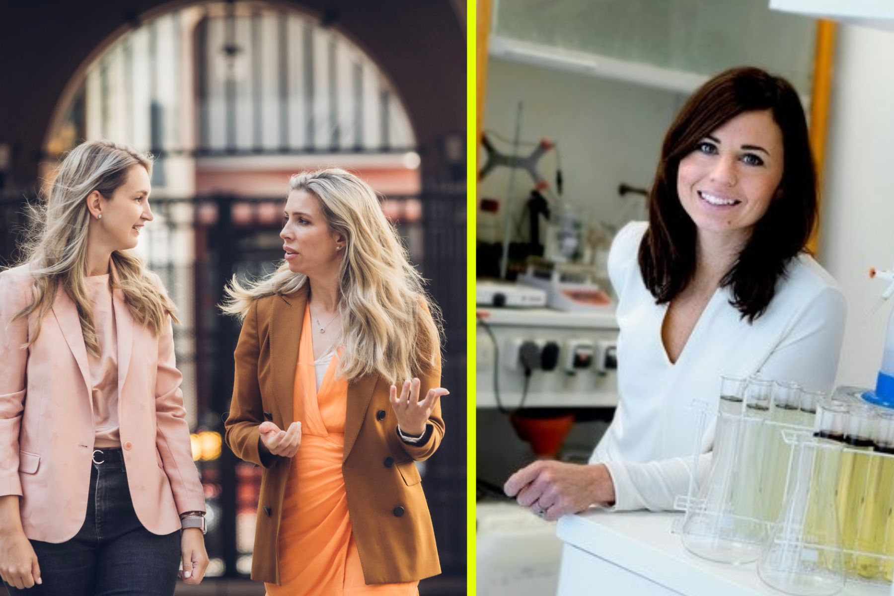 Michaela Berglund och Mareauline Böhm på Feminvest Ventures och Charlotte Stigen Låstberg, grundare av Digiclean. Foto: pressbilder.