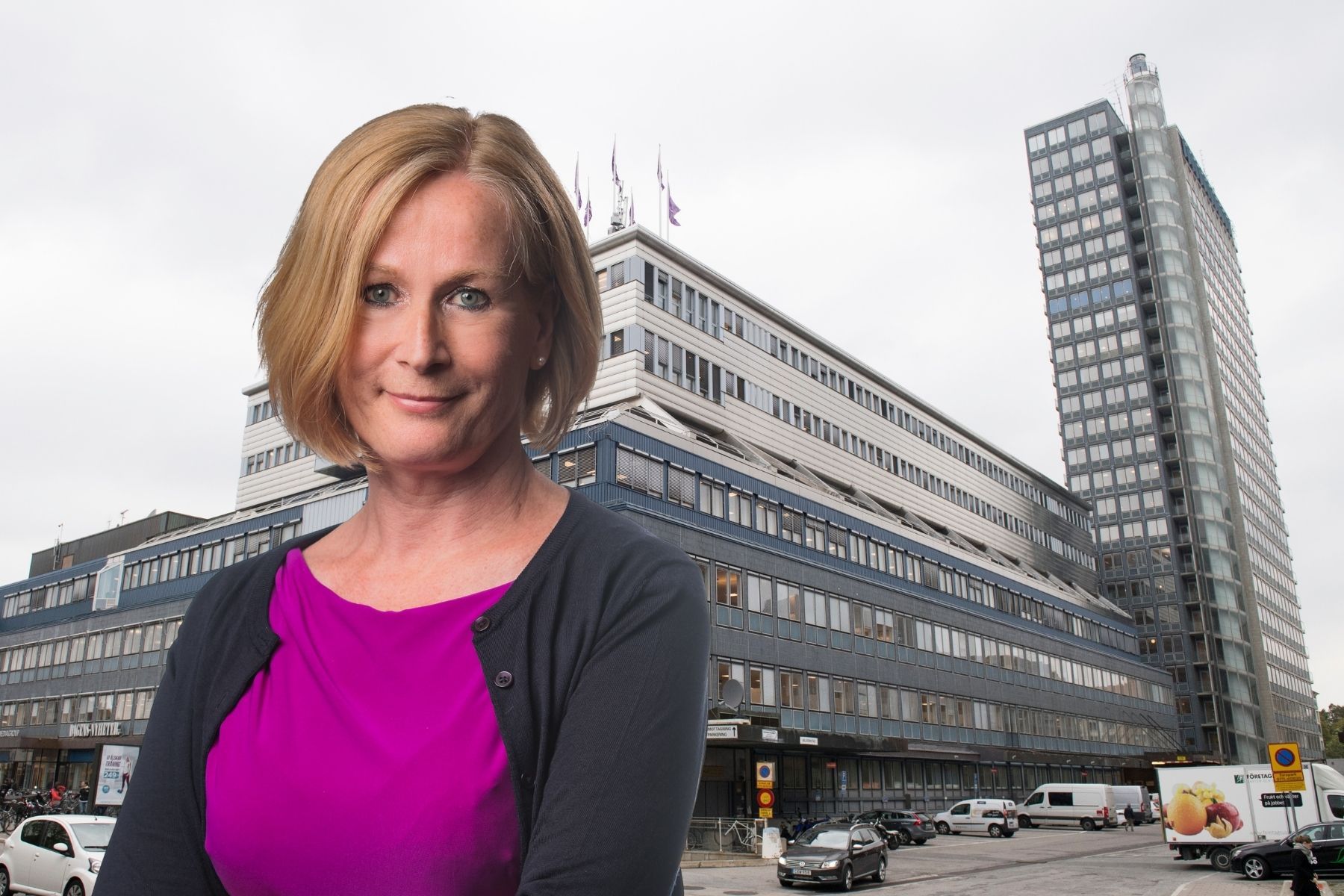 Maja Florin, eventchef på Di och Bonnier News. Foto: TT/Pressbild (montage).