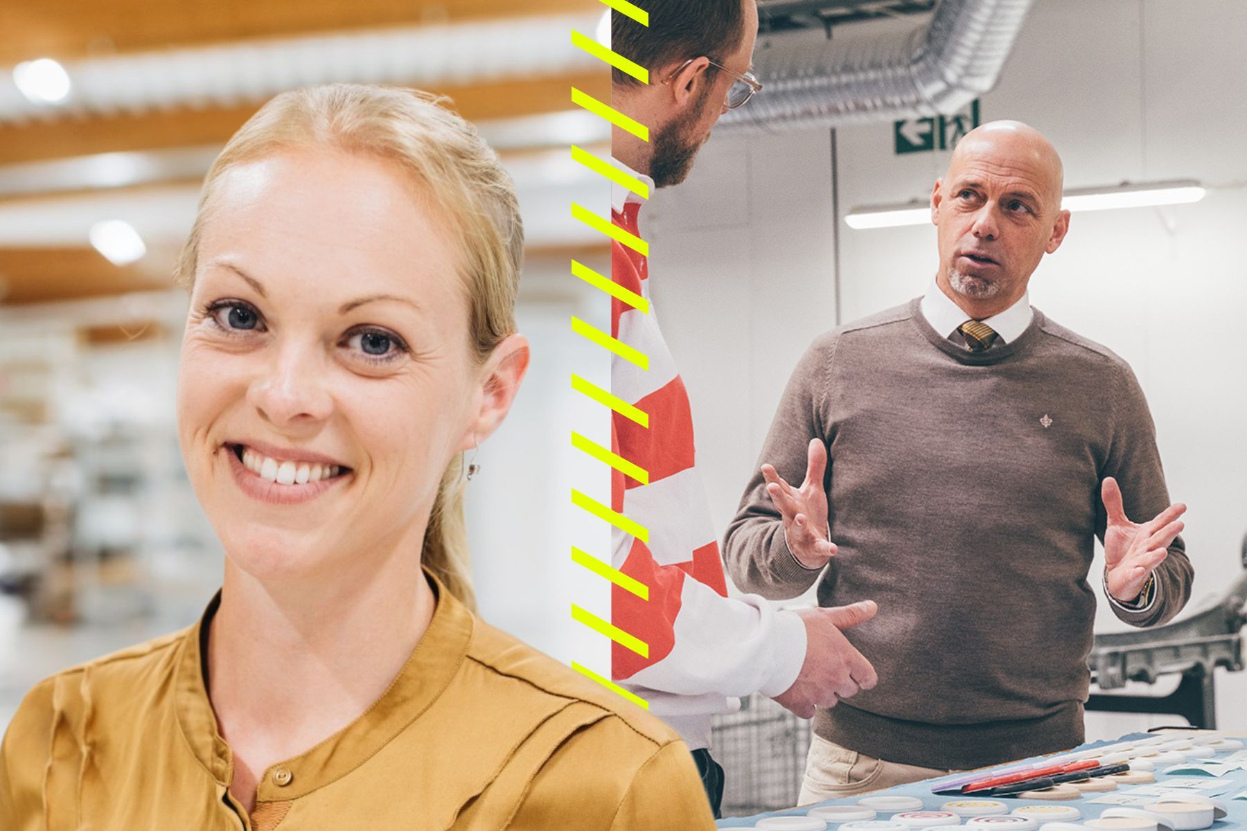 Sanna Fager, kommersiell chef på PulPac och Morgan Svensson, grundare av Future Materials Sweden. Foto: Pressbild.