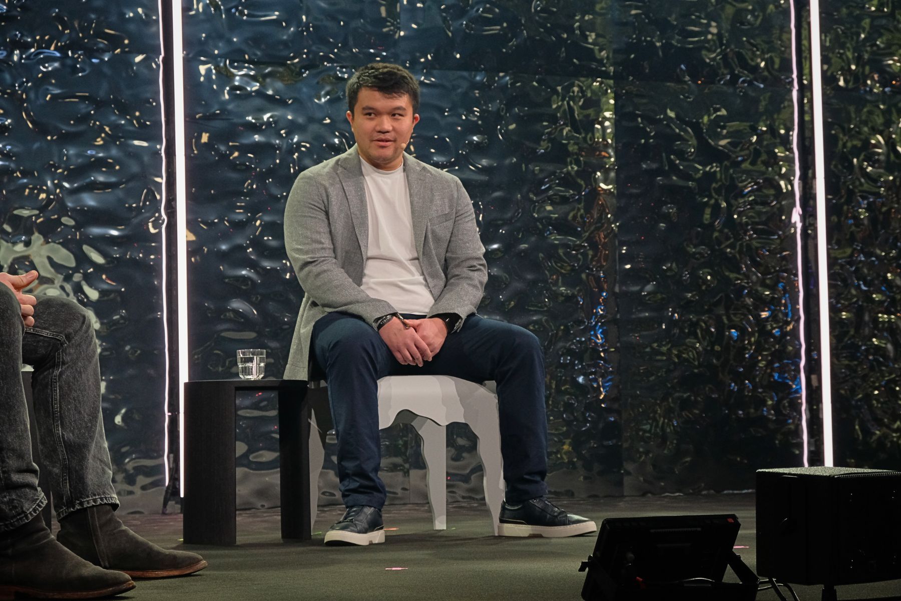 Alan Chang, CEO and founder of Fuse Energy onstage at Slush 2025. Credit: Siôn Geschwindt for Impact Loop
