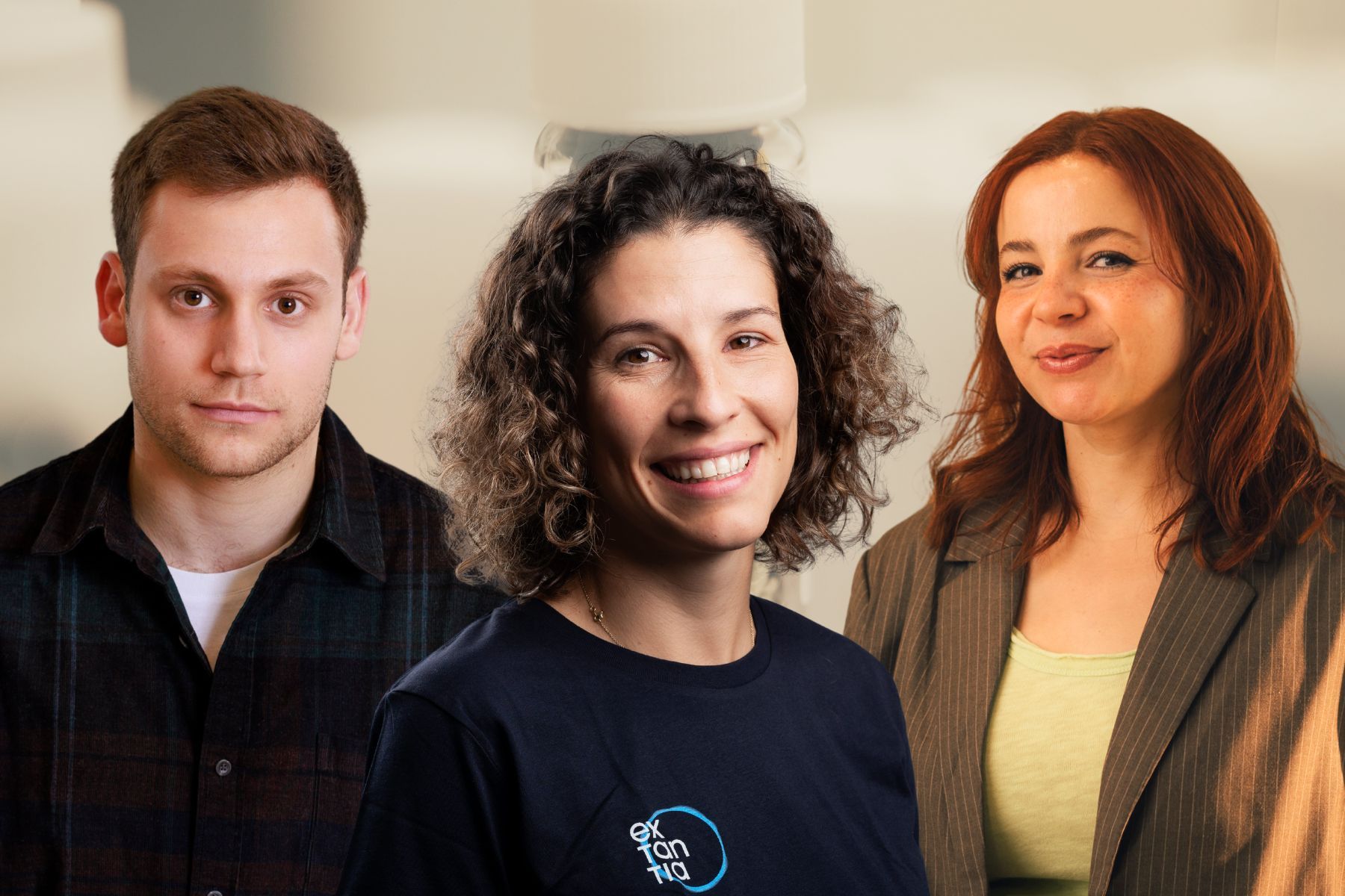Epoch Biodesign founder Jacob Nathan (left), Extantia principal Carlota Ochoa Neven Du Mont (centre), and Renasens founder Dr. Jade Bouledjouidja. Press photos/Impact Lop design
