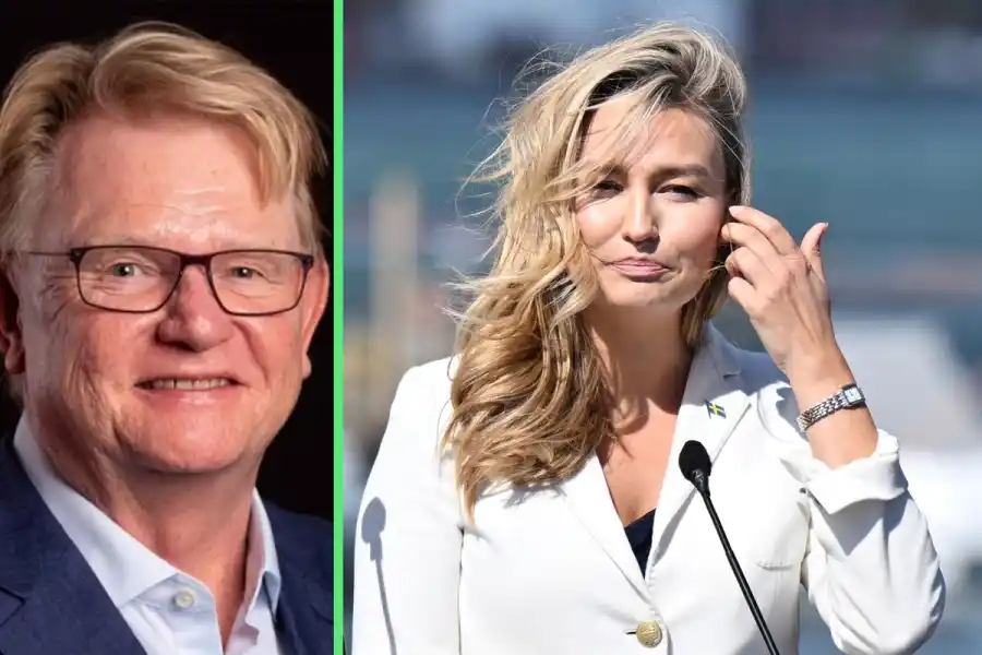 Göran Engberg vd på Nordic Nuclear Energy och energiminister Ebba Busch (KD). Foto: Pressbild/TT.