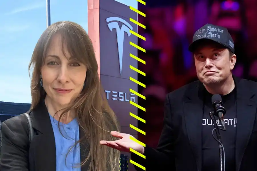 Strategen Miriam Tjernström och Teslas grundare Elon Musk. Foto: privat/TT.