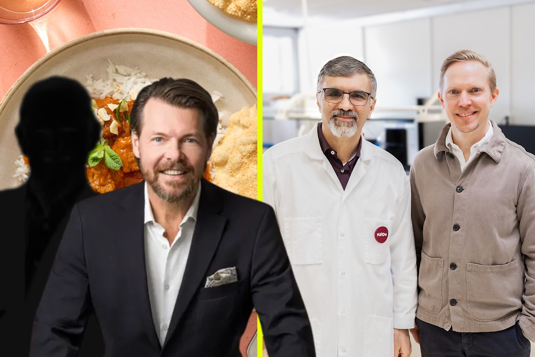 Serieentreprenören Magnus Emilson, Millows grundare Mohammad Taherzadeh och vd Fredrik Öhrn. Foto: pressbilder.