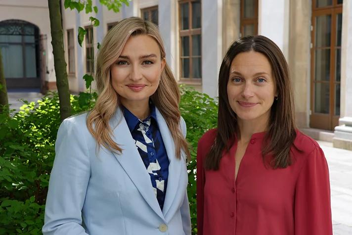 Energi- och näringsminister Ebba Busch (KD) och statssekreterare Ulrika Hoff. Foto: Regeringskansliet/Elima Mwinyipembe