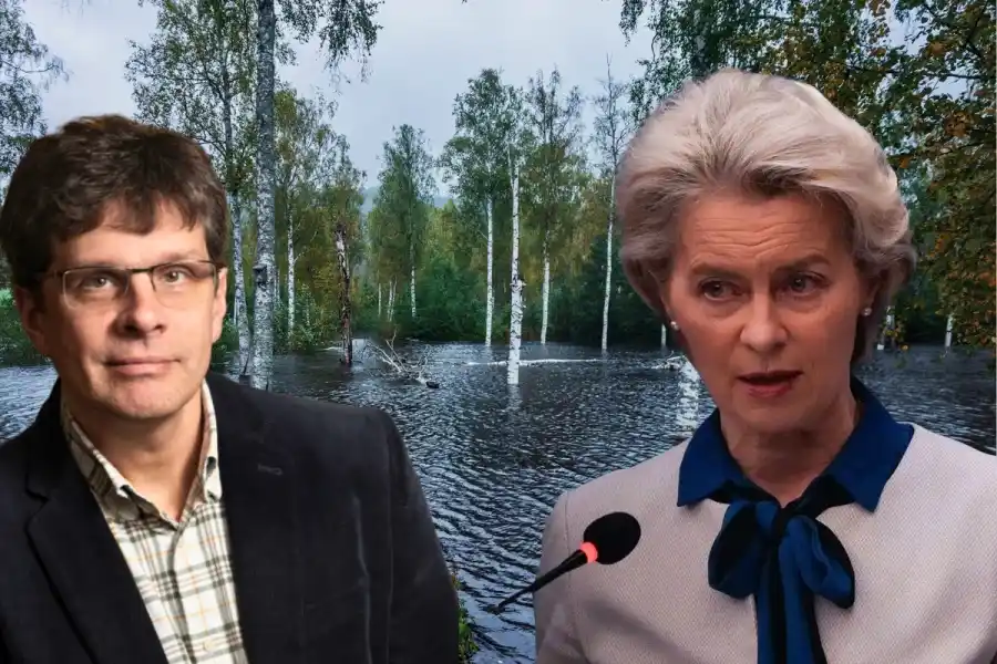 Klimatforskare Erik Kjellström och EU-toppen Ursula von der Leyen. Foto: TT/Pressbilder (montage).