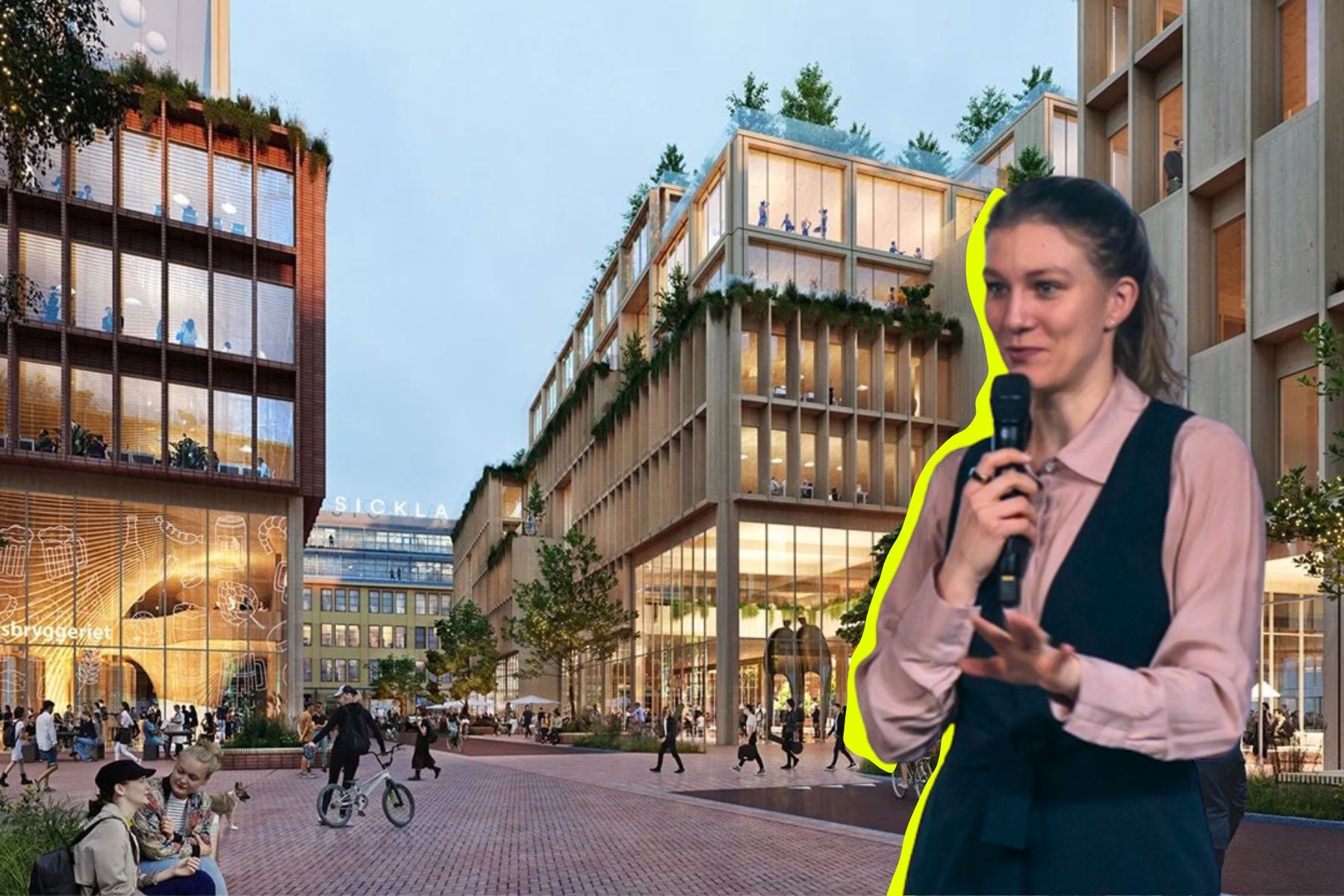 Emelie Stark på Plug and Play som öppnar ny hubb i Sickla. Foto: Pressbild Atrium Ljungberg.