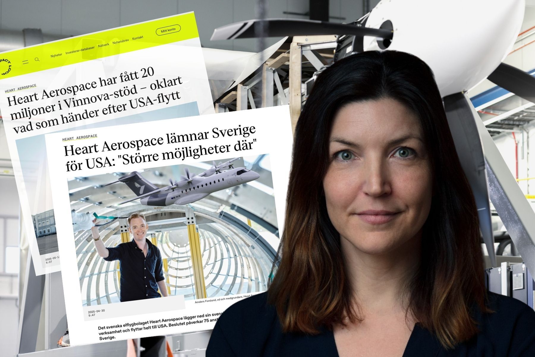Christina Zander, presschef på Heart Aerospace. Foto: Pressbilder.