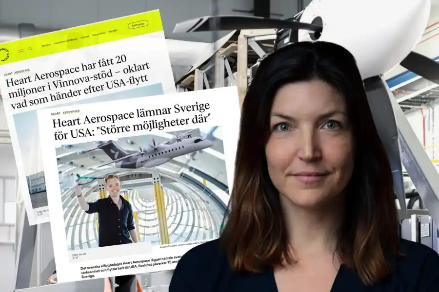 Christina Zander, presschef på Heart Aerospace. Foto: Pressbilder.
