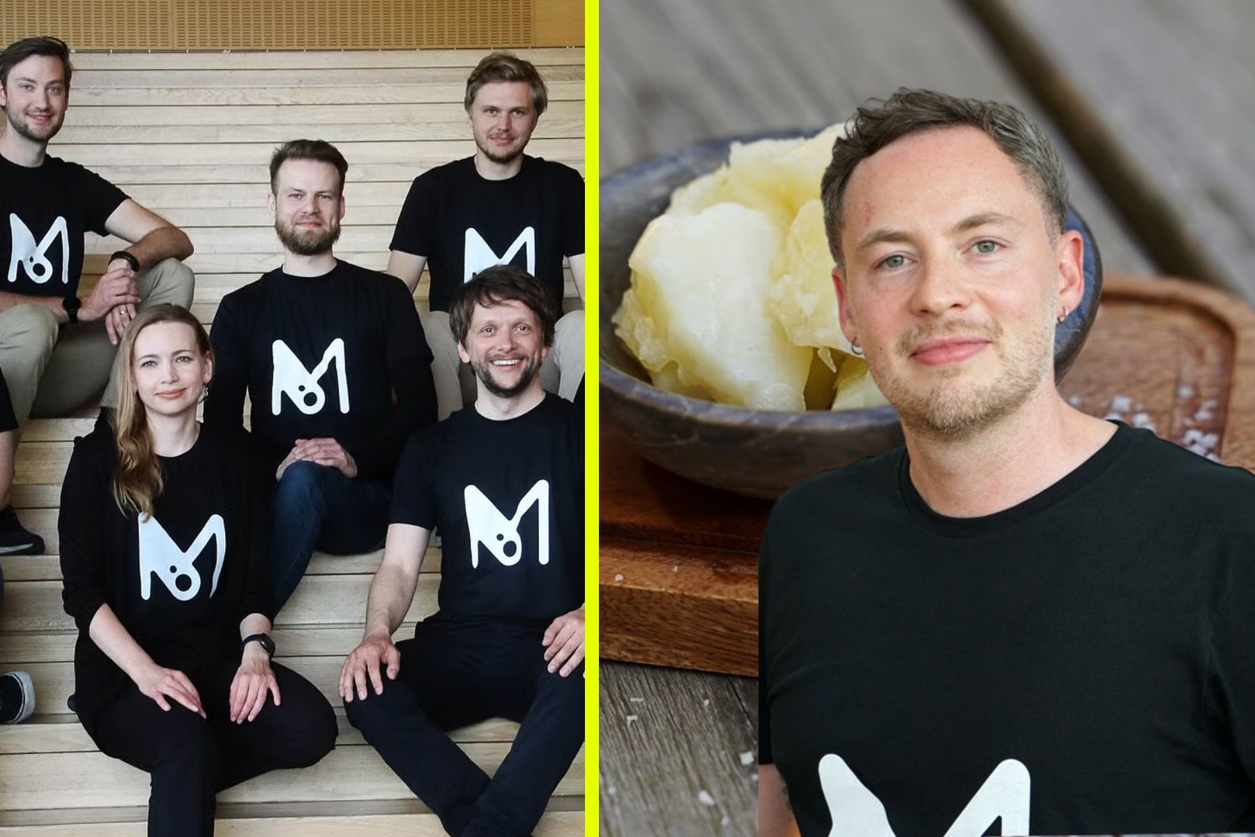 Delar av Melt & Marbles team med vd Anastasia Krivoruchko nere till vänster och  Thomas Creswell, affärschef, till höger. Foto: pressbilder.