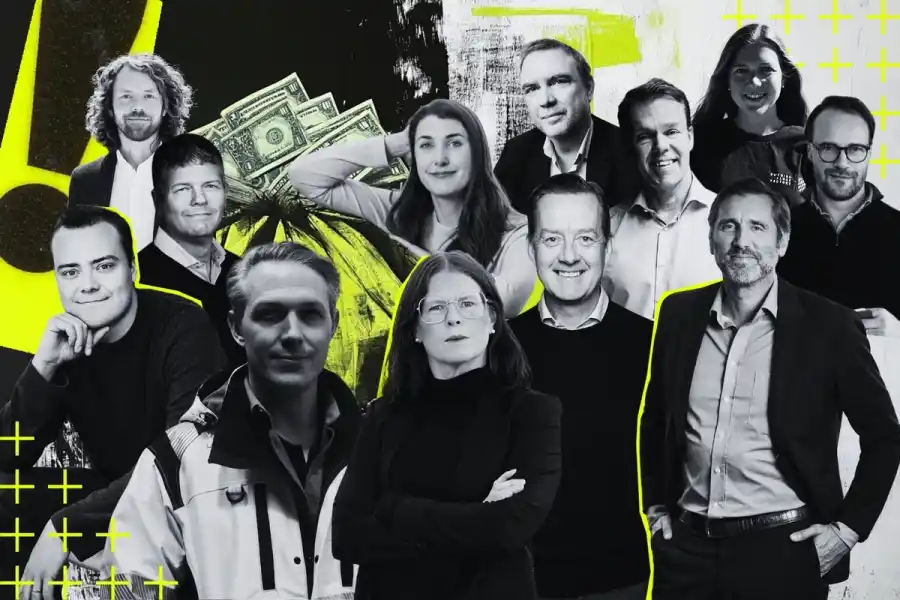 David Ringmar, PwC och några av personerna bakom. Längst ner i artikeln hittas du alla namn. Foto: pressbilder. Grafik: Diana Demin, Impact Loop.