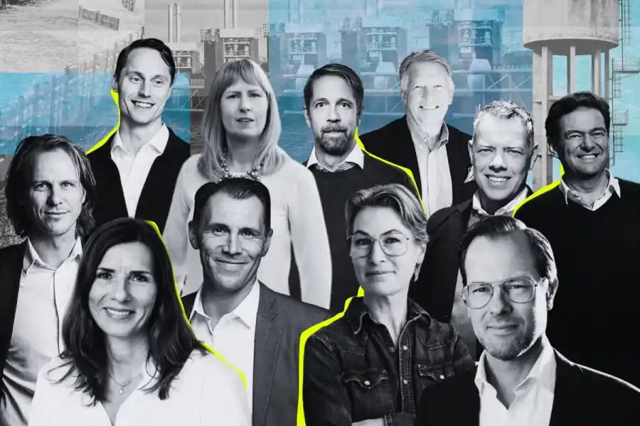 Några av investerarna som satsar på vattenteknik. Foto: pressbilder. Grafik av Diana Demin.