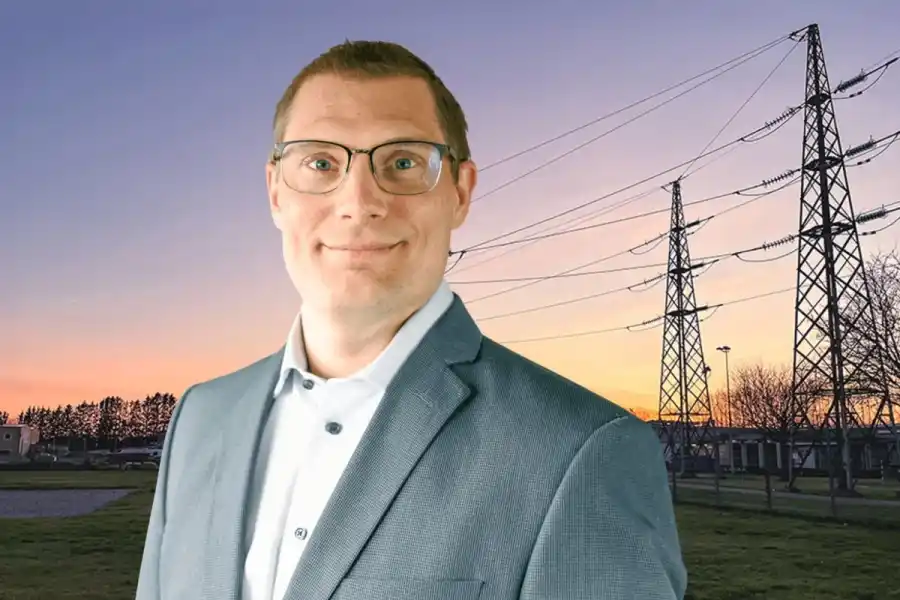 Daniel Persson, affärsområdeschef på C4 Elnät. Pressbilder (montage).