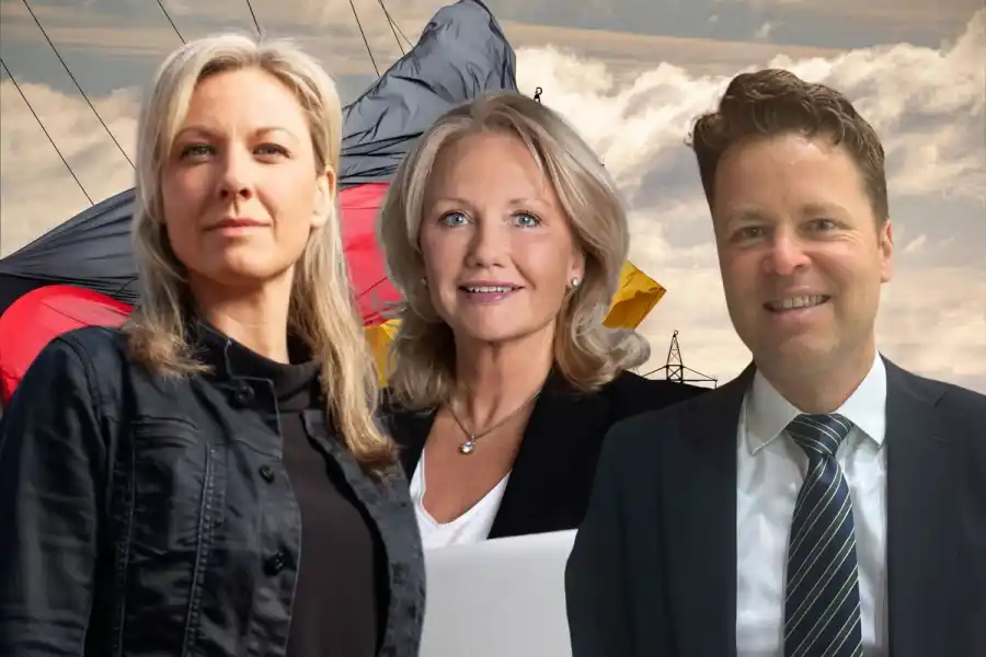 Lina Hedlund (Modvion), Ellinor Ehrnberg (Smoltek) och Niclas Davidsson (Meva Energy). Foto: Pressbilder/Gabriel Nilsson (montage).