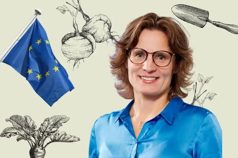 EU-komissionen, där Sverige representeras av Jessika Roswall, satsar miljarder på mat. Foto: pressbild. Grafik av Impact Loop.