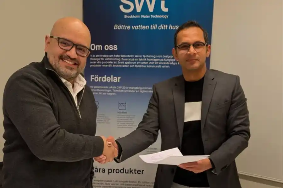 Husam Aljarba, DRC-ChemTec och Karthik Laxman, Stockholm Water Technology. Foto: pressbild.