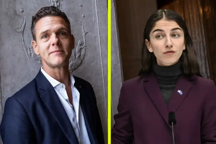 Christoffer Fjellner (M) och Romina Pourmokhtari (L). Foto: TT (montage).