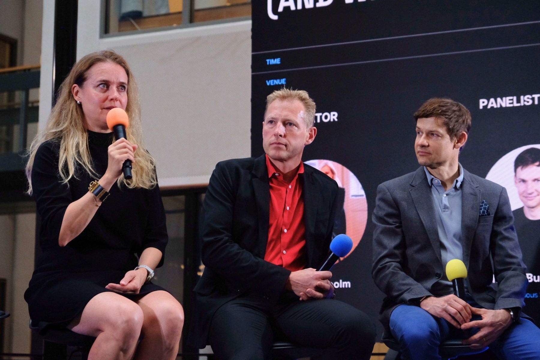 Natalia Ilmark (Skandia), Søren Thinggaard Hansen (Novo Holdings), and Philipp Buddemeier (Marvelous). Image credit: Siôn Lawrence-Geschwindt