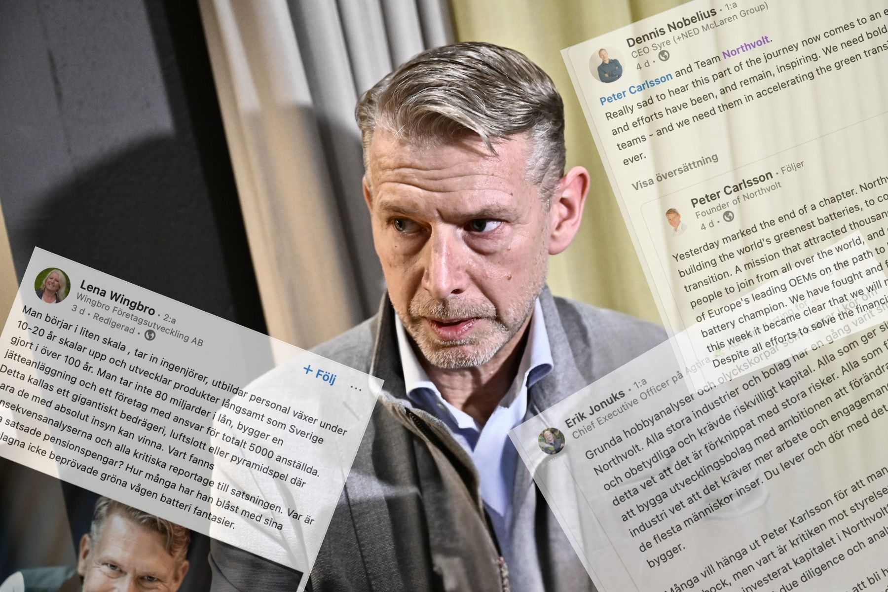 Peter Carlsson, grundare och tidigare vd på Northvolt. Foto: TT.