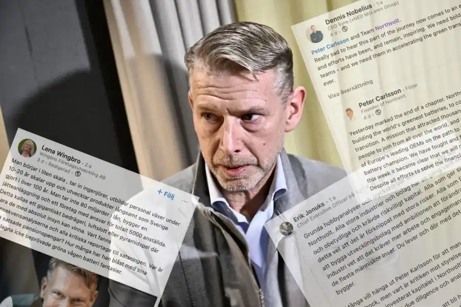 Peter Carlsson, grundare och tidigare vd på Northvolt. Foto: TT.