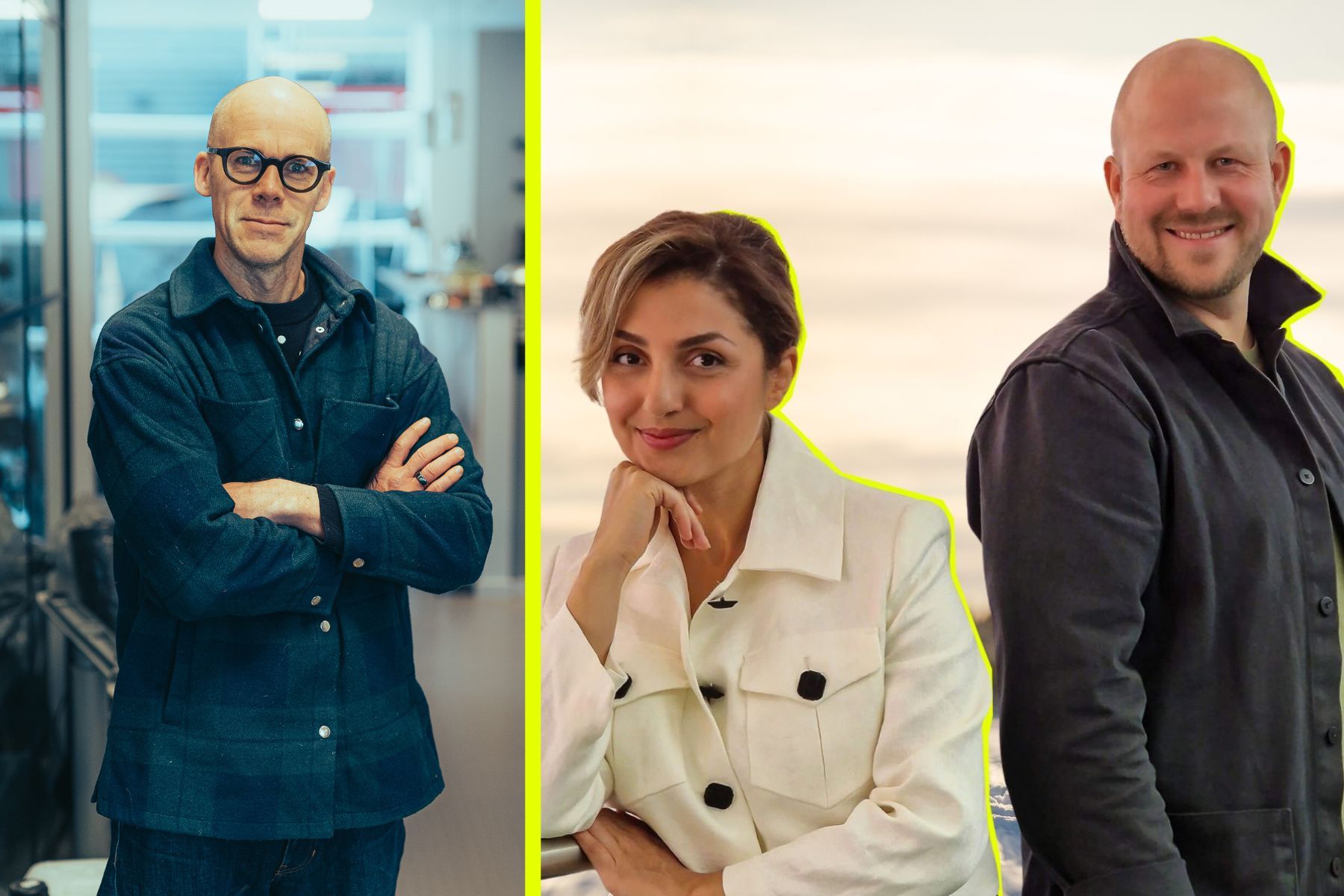 Jonas Nyvang, Stilride och Yalda Mirbaz och Christian Lystrup, grundare av Vidde. Foto: pressbilder.