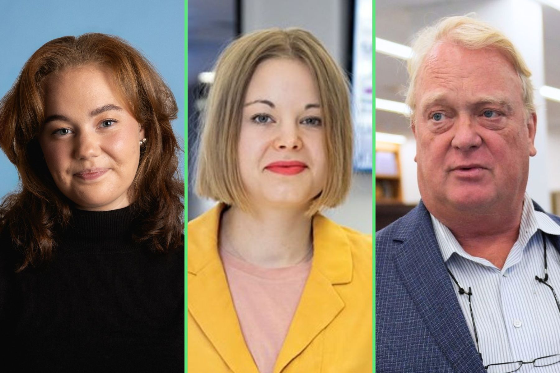 Johanna Trapp (projektledare på Timbro Miljöinstitut), Karin Pihl (ledarskribent på Expressen) samt Mikael Odenberg (tidigare försvarsminister för Moderaterna och generaldirektör för Svenska kraftnät). Foto: Timbri/Sven Lindwall/TT.