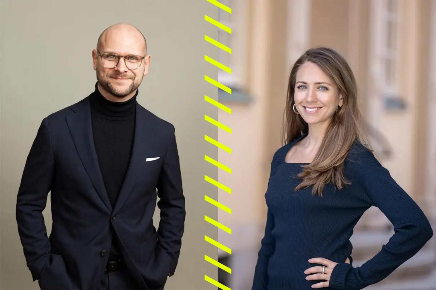 Pär Warnström, sektorsansvarig Framtidens Mat på Novax och Fanny Nachemson, chef över FoodBridge. Foto: press.