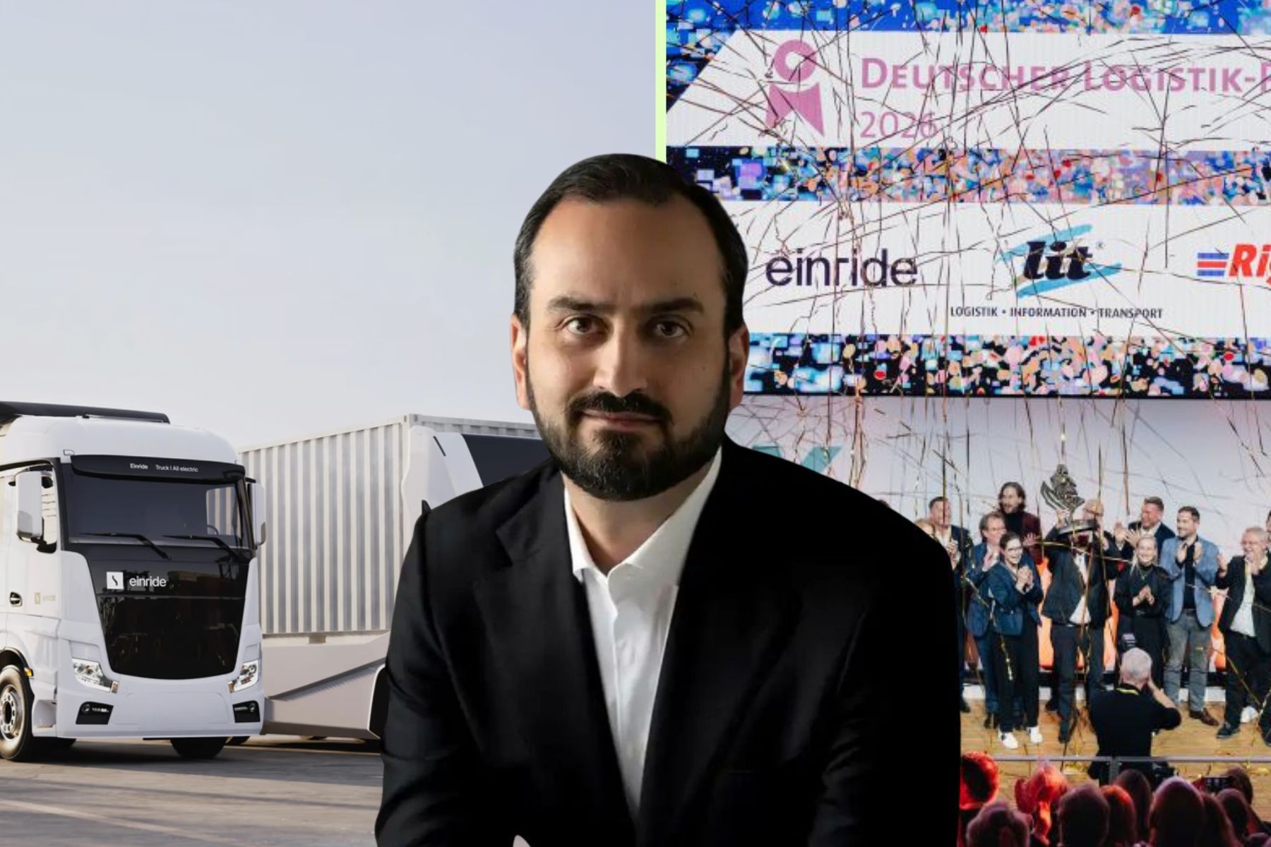 Roozbeh Charli, vd Einride. Foto: pressbilder (montage).