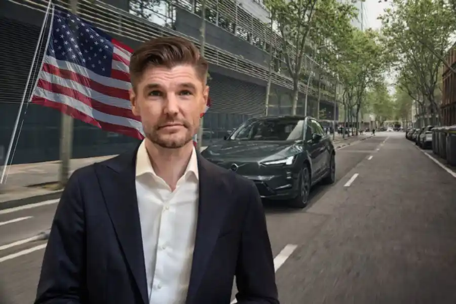 Fredrik Hansson, CFO på Volvo Cars. Pressbilder / Canva (montage).