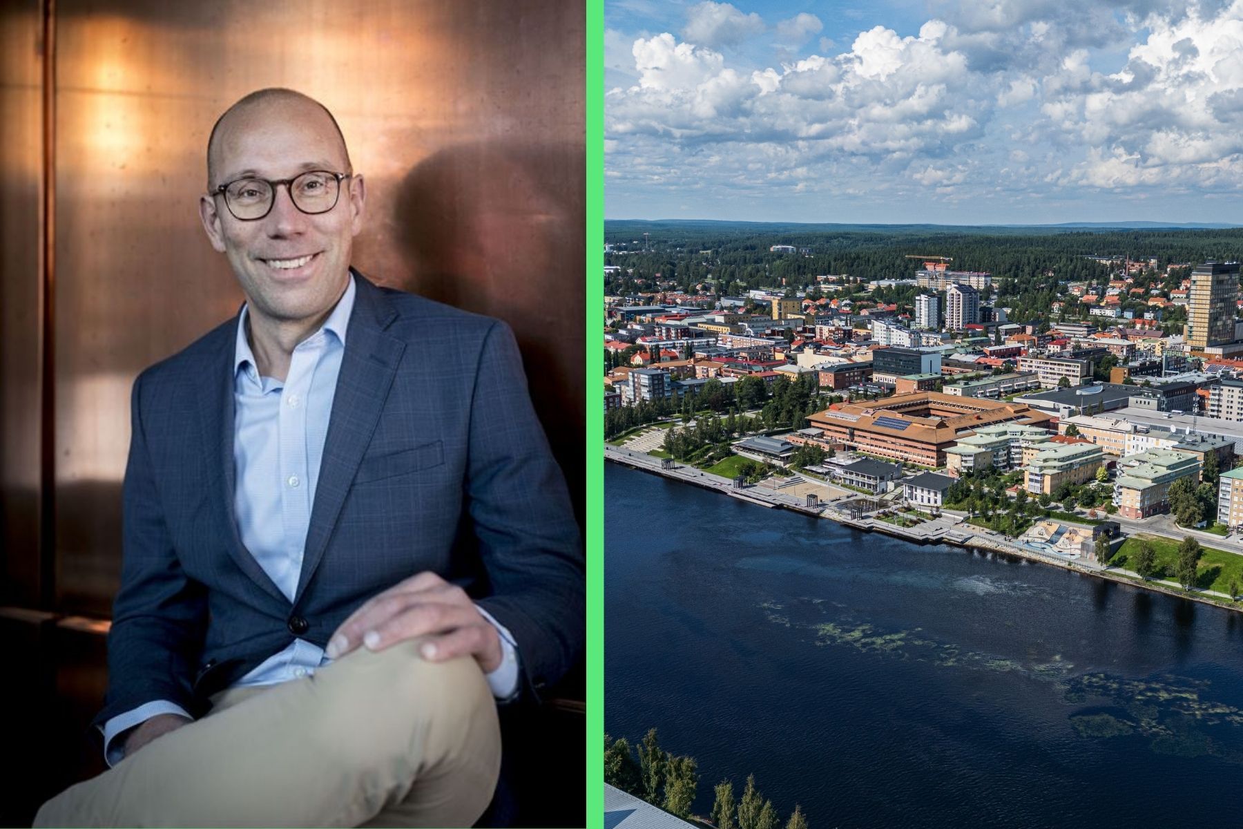 Fredrik Jonsson, på Skellefteå Kraft. Foto: Pressbild/TT. Collage: Energy Loop.
