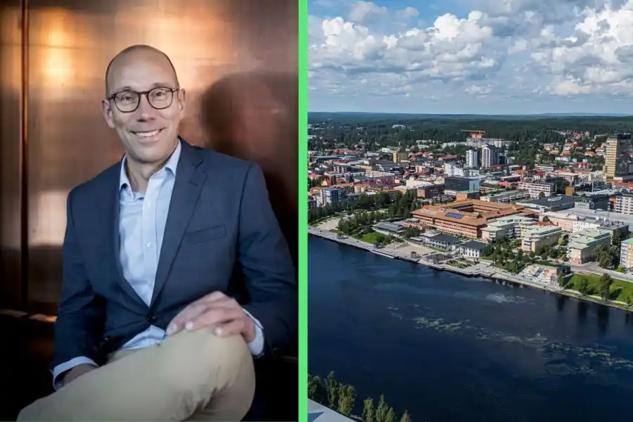 Fredrik Jonsson, på Skellefteå Kraft. Foto: Pressbild/TT. Collage: Energy Loop.