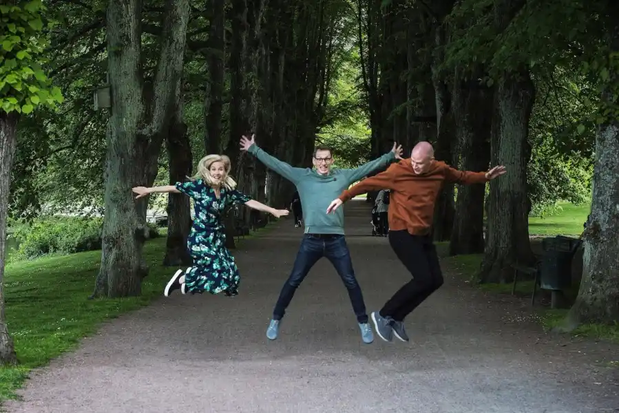 Joel Larsson, Heidi Lindvall and Hampus Jakobsson. Foto: Pressbild