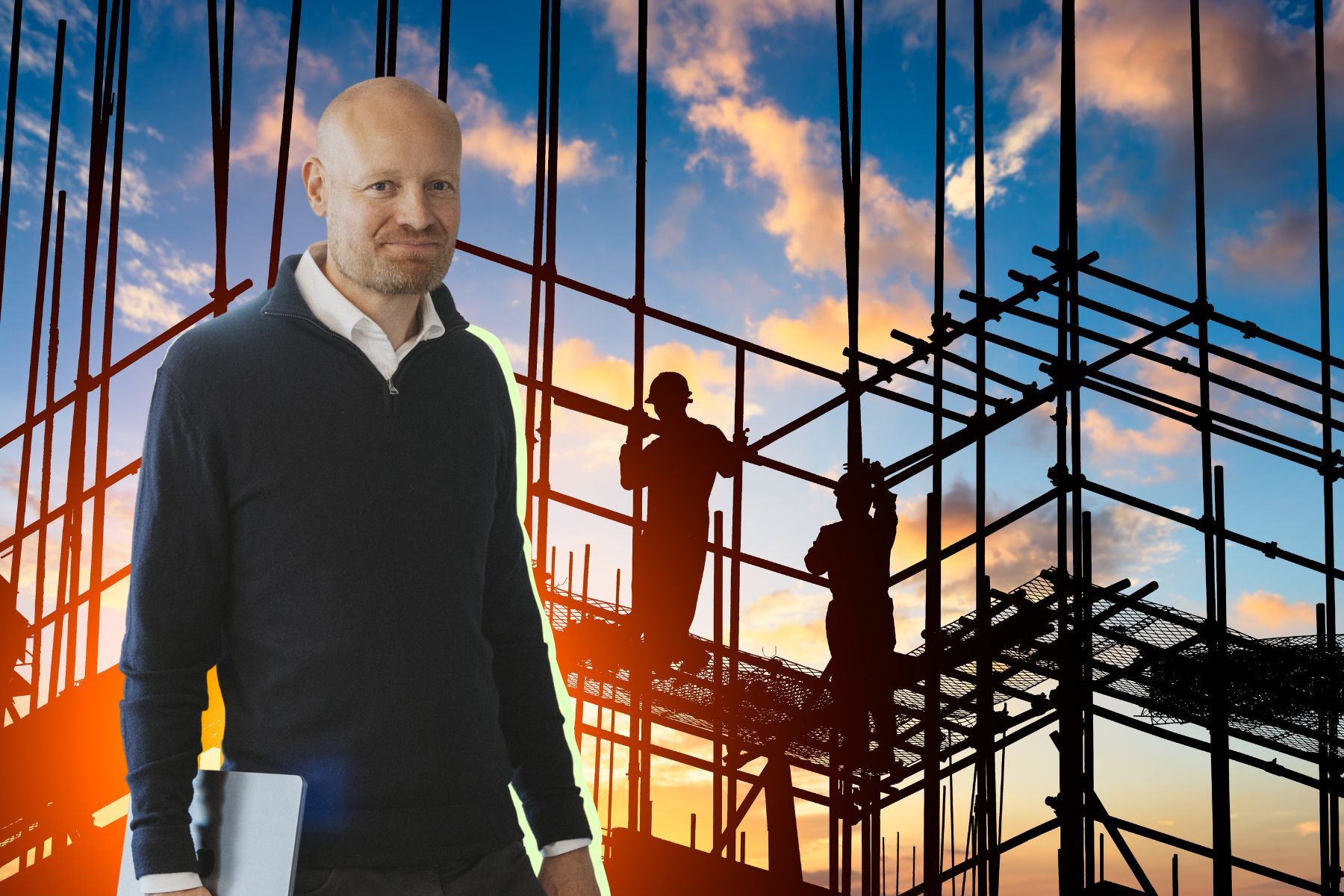 Niklas Lundbäck, VP för product technology på Hubexo. Foto: pressbild / Canva (montage)