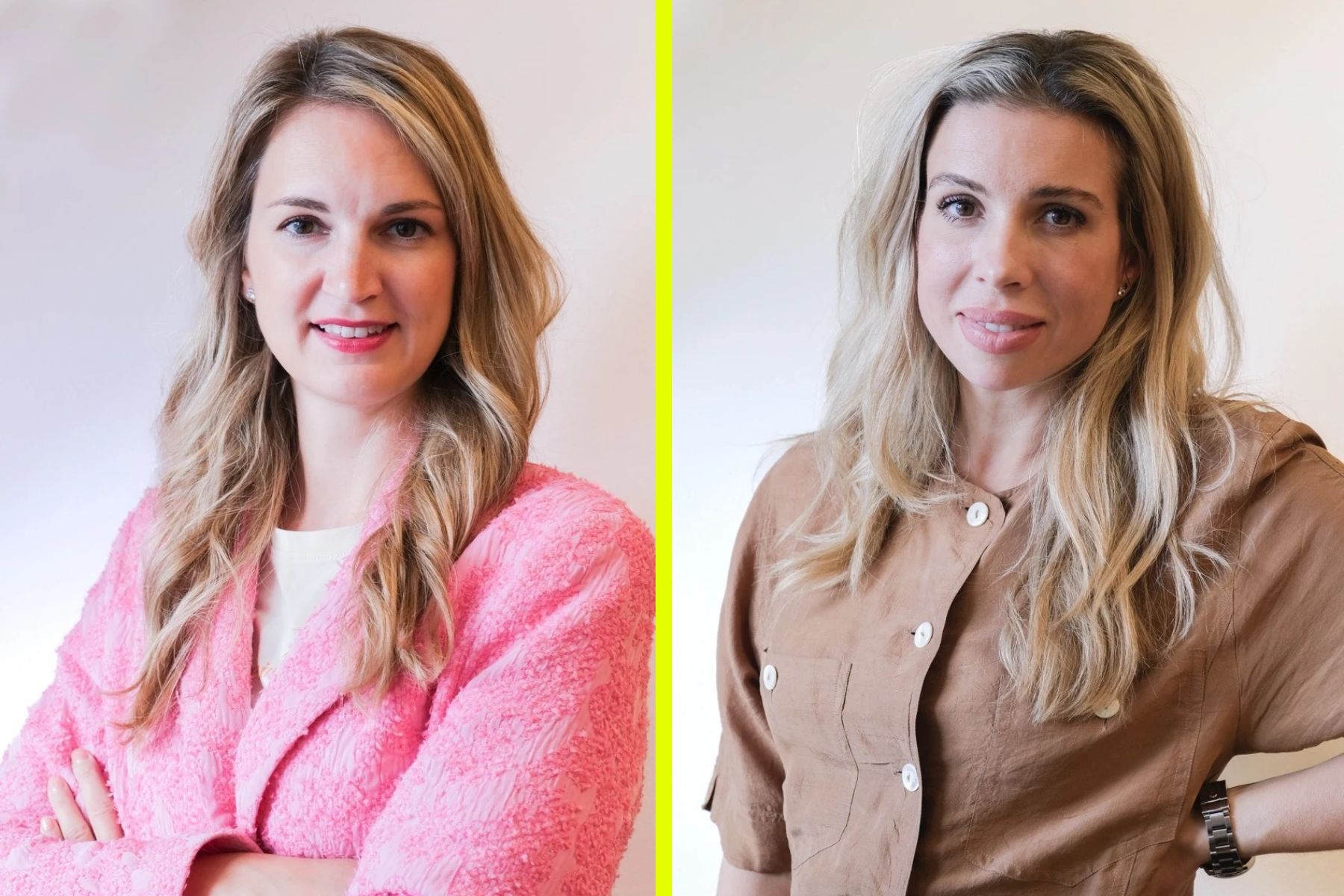 Mareauline Bernitz och Michaela Berglund på Feminvest. Foto: Pressbilder.