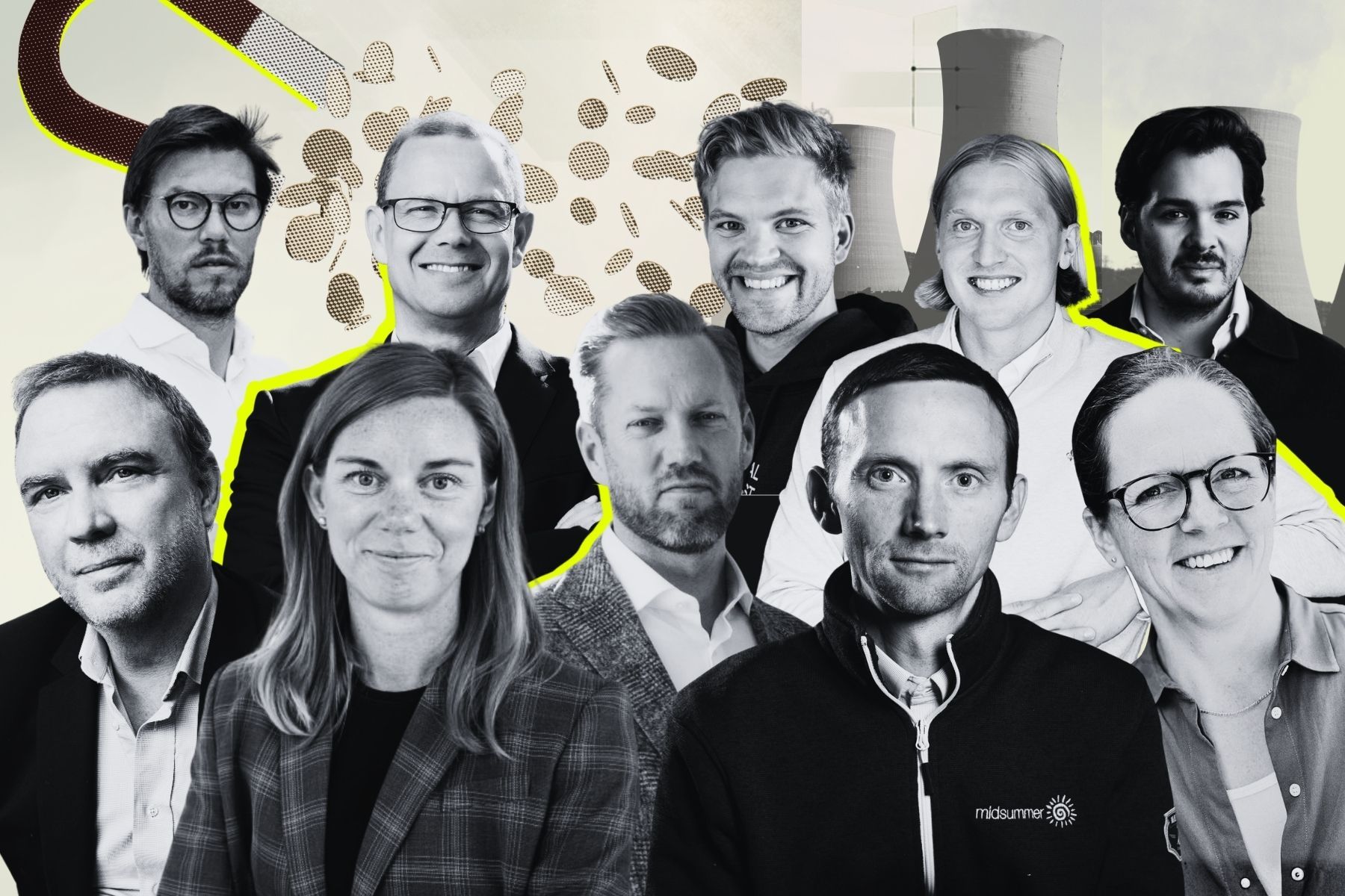 Några av impact-profilerna som tagit in pengar under 2026. Foto: Pressbilder. Design: Impact Loop.