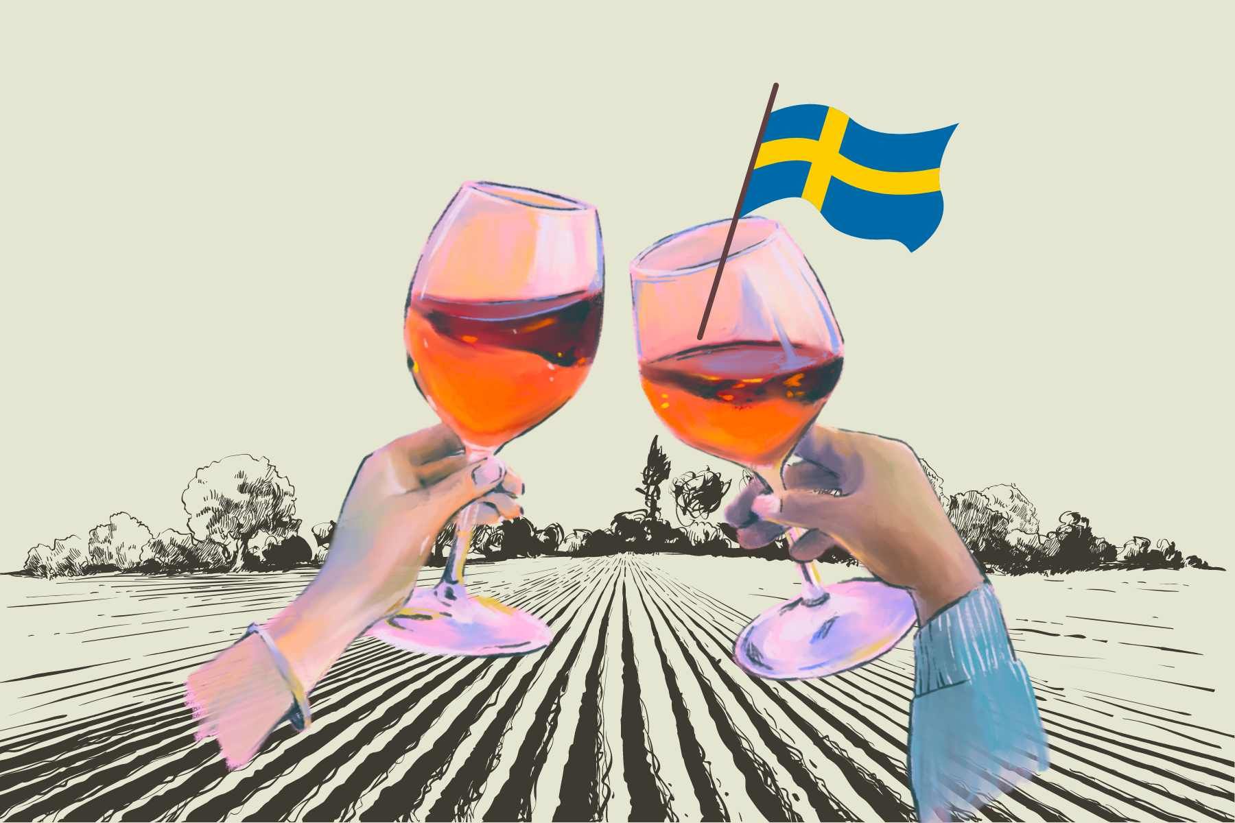 Ett varmare klimat kan göra Sverige till ett vinland. Grafik: Impact Loop.