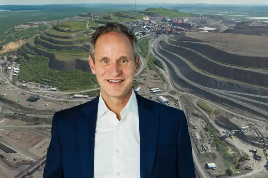 Johan Menckel, vd på LKAB. Pressbilder (montage).