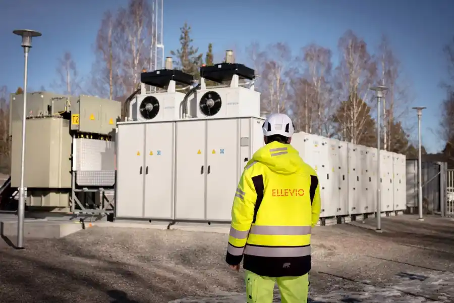 Ellevios batteri i Grums. Pressbild.