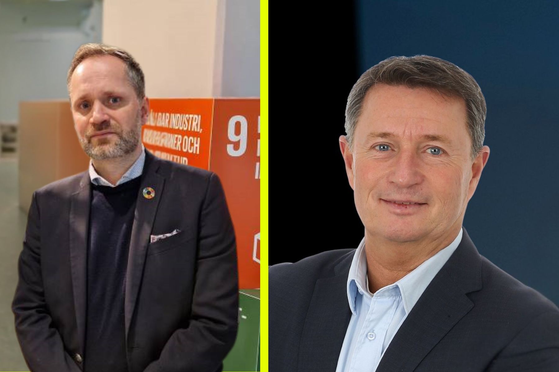 Glenn Gran på Vinnova och Sverker Härd, generaldirektör på Tillväxtanalys. Foto: pressbilder.